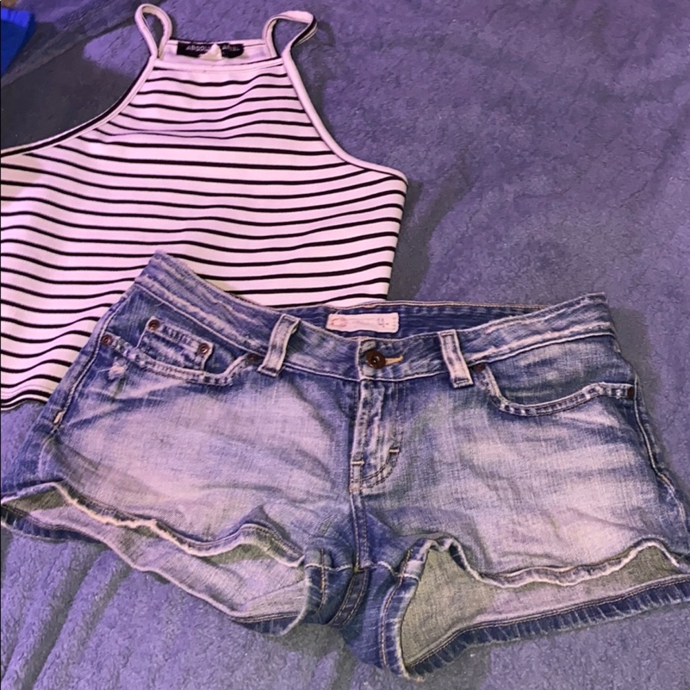 Lightly Distressed Jean shorts